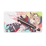 マウスパッド 大型マウスパッド デスクパッド しぐれうい ゲーミングマウスパッド オシャレ アニメ柄 周辺 萌えグズ オフィス用 滑り止め 水洗い ステッチエッジ付き マウスの精密度を上がる 肌に刺激なし 耐久性が良い 大きいサイズ:40X75cm