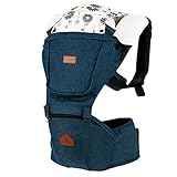 I-angel Denim Hipseat Carrier デニムヒップシート ヒープシートキャリア 赤ちゃんヒープシート 子守帯 ベビー用品 外出用品 (ソリッド) [並行輸入品]