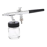 KKmoon エアブラシキット 口径0.35mm デュアルアクション サイフォンフィード