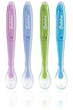 Babiere Soft Tip Silicone Baby Feeding Spoons - Long Handle Infant Spoons for First Stage Feeding - 