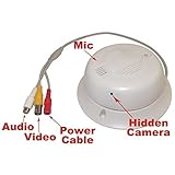 Evertech 1/3" Sony Color 700 TVL CCD High Quality Audio Functional Real Smoke Alarm Detector Hidden 