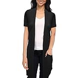 HyBrid & Company レディーズ レディースカジュアルノースリーブオープンフロントドレープカーディガン 2X ブラック