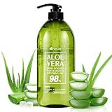 98% アロエジェル - Aloe Vera Gel - ボディジェル - アロエベラジェル - アロエキス - 日焼け後ケア - シェービングジェル - アロエローション - 日焼け後 - 保湿ジェル - ボディクリーム