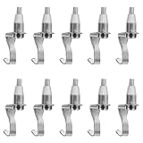 ピクチャーレール用フック ワイヤーフック 吊り下げ金具 自在金具 ピクチャーハンガーフック 額縁フック 10個セット 写真 絵画展示 壁面用