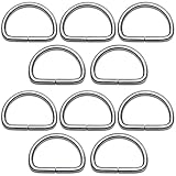 クラフトパーツ屋 Dカン 15mm 10個 バッグ修理 ショルダー用 シルバー 鉄製 金具 Dリング レザークラフト