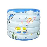 WENJUN インフレータブル折りたたみバスタブベビープール新生児プールベビーバスタブ子供用浴槽 ( 色 : 青 , サイズ さいず : 100*80 cm )