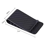 Yiteng レアル　カーボン　ファイバー　マネー　クリップ　マットブラッククレジットカードホルダーマネーウォレット