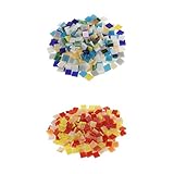 Homyl モザイクタイル　約500個　アートクラフト　ガラス製品　DIY多色　ホビー用素材　装飾