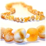 The Art of Cure Baltic Amber Teething Necklace for Baby (Raw Butter) - Anti-inflammatory by The Art 