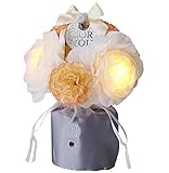 Formosa Flowers 人感センサー で 光る インテリアグリーン ランキュラス アレンジ S オレンジ