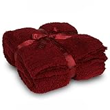 (ベアフット ドリームス)Barefoot Dreams COZYCHIC THROW 137×182cm Bordeaux [並行輸入品]