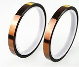 ポリイミド絶縁耐熱テープ (幅10mm、長さ30m) 2本セット電子工作の必需品電子基板の金メッキエッジコネクタ　保護に
