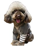 Asia Color ペット用品 秋冬の新型犬の服 超快適 スウェット犬服 秋冬可愛い 子犬のセーター 子犬のセーター (S, グレイ)