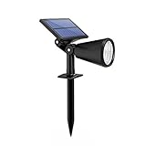 Setom ソーラーLEDライト ガーデンライト 太陽光充電 アウトドアライト防雨 配線電池不要 照射距離10M ガーデニング/庭/花壇/坪に最適 (1点)