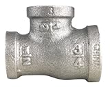 B & K Reducing Tee可鍛性ブラックIron 3 / 4 " x 1 / 2 " x 1 / 2 "