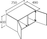 LIXIL(リクシル) INAX ピアラ アッパーキャビネット パウダーピンク ARU-755C/QP2