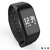 WearPai スマートウォッチ 腕時計 電子版日本語説明書 活動量計 血圧測定 心拍計 カロリー 歩数計 睡眠検測 紛失防止 生活防水 Bluetooth4.0 iPhone＆androidスマホ対応 電話着信 / Line通知 アクティビティアラート スマートブレスレット 健康サポート機器 ストップウォッチ アクティブトラッカー プレゼント （ブラック）