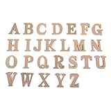 DODOING装飾木製文字、吊り壁26 A - Z Letters天然木木製アルファベット壁文字の赤ちゃん名前女の子寝室結婚式Brithdayパーティーホーム装飾, 10cm x 10cm x 1.5