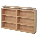 JKプラン Sanchi 1cm単位で棚が調節できる上置きラック 文庫本ラック上置きのみ販売 幅90cm ナチュラル YH-111R-NA