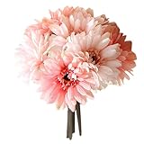 Zhhlinyuan 良質 7 Head Artificial Silk Daisy Flowers Wedding Party ホーム Simulation Bouquet Decor