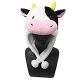アニマル 帽子 大人 子供 レディース メンズ 動物 かぶりもの イベント パーティー 仮装 クリスマス コスプレ 防寒 ウシ うし 408-102