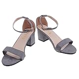 nnda Co 2017年夏レディースオープントウストラップサンダル厚いヒールプラットフォームサンダル 34 グレイ NNDA CO