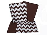 Baby Doll Bedding Chevron Crib and Toddler Sheet Set, Brown by BabyDoll Bedding