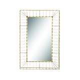 Benzara 98724メタルゴールド長方形壁ミラー、24 " W x 37 " H