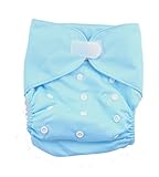 【SUNNY BABY】 BIGサイズおむつカバー インサーツ2枚セット テープ式 サイズ調節可 レーニング おむつ (スカイブルー) [並行輸入品]