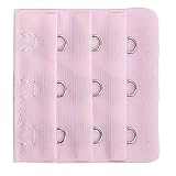 女性着　ブラジャーを長くバックル　ブラジャー延長ホック　3 x 3の位置にフック（ピンク）