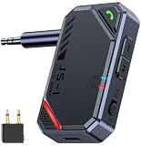 Bluetooth 5.4 トランスミッター - YaizK トランスミッター bluetooth テレビ 17時間再生 一台二役 Aux ブルートゥース トランスミッター&レシーバー (受信機 + 送信機) 3.5mmイヤホンジャック搭載 小型 充電しながら使用可 車載スピーカー/テレビ/ホームステレオなど適用