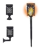 ソーラーライト LED 炎ライト 光センサー感知 自動点灯 消灯 ソーラー充電式 USB充電式 両用　庭園灯 芝生 屋外 園芸