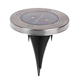 SIKIWIND ソーラーチャージライト 埋め込ライト 2LED 防水IP44 防塵 ガーデン 庭 屋外用 電球色 2個セット