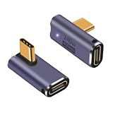 usb4.0 usb c 変換アダプタ 2個セット PD240W/5A急速充電 40Gbps高速転送 Type C 変換 アダプター タイプc l 変換 8K@60Hz映像出力 type-c l字 l型 usb-c l字 変換コネクター Thunderbolt 3 Mac Book Pro Switch NexusなどのType C機器に対応 (C タイプ)