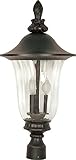 Nuvo 60/983 Post Lantern with Fluted Seed Glass, Old Penny Bronze [並行輸入品]