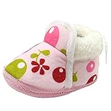 Tonsee 赤ちゃん 可愛い ブーツ 防寒対策 暖かい スノーブーツ ベビー シューズ (11cm, ピンク)