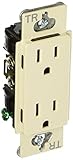 Lutron SCRS-15-TR-LS Satin Colors 15-Amp Duplex Tamper Resistant Receptacle, Limestone [並行輸入品]