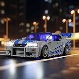 JUNENTER 日産スカイライン GT-R (R34) ビルディングブロックモデル用 LEDライトキット - レゴ対応LEDライトセット
