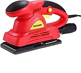 POPOMAN サンダー 電動サンダー 1.8A（150W） 12000RPM 軽量 高効率 低騒音 8枚サンドペーパー/紙ヤスリ 木工作業