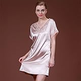 Zytho ( TM ) 2016夏スタイル新しい到着レディースカジュアルSleepwear silk-like Nightgownノーブルレースナイトドレスap287