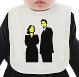 Mulder And Scully Stencil ネクタイを有する有機ビブ Medium