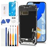 SRJTEK For iphone 13 incell 液晶パネル画面交換修理用【同様のノッチサイズ】タッチパネルセット 6.1インチ A2633 A2482 A2631 A2634 A2635モデルに対応 LCDディスプレイタッチスクリーン デジタイザー 修理パーツ 工具付き