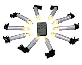 クリップ式LEDろうそく 電球色タイプ 10個セット キャンドル 蝋燭 ライト 飾り付け パーティー 誕生会 SD-ROULED01