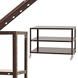 スマートラック NSTRK-163 幅90×奥行20×高さ64.5cm 3段 ブラウン 80㎏/全