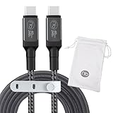 エヌビー USB C ケーブル 2.0m TYPE-C 急速充電 240W 8K@60Hz 4K@120Hz ビデオ 40Gbps データ転送 USB4 Gen3 Thunderbolt 3/4 PD3.1/EPR互換 専用ポーチ・結束用シリコンバンド付属 ブラック (nb) CCB200HS-BK