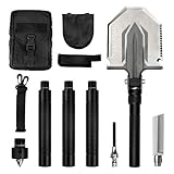 BACOENG 89cm 屋外多機能ポスコップータブルシャベルアウトドア 折り畳み式 スコップ 園芸 除雪 キャンプ用品