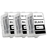 Canon用 キャノン用 BC-365XL BC-366XL 共通用詰め替えインク補充インクブラック*3本対応機種:PIXUS TS3530【互換インク/大容量/個包装/説明書付き】