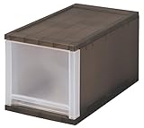 サンコープラスチック 小物収納 ブリオ CDケース 幅18×奥34.7×高18.5cm ブラウン