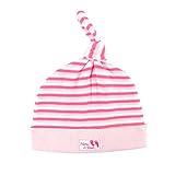 冬のかわいいベビーコットンニット帽子、赤ちゃん男の子と女の子（6?12ヶ月）、ピンクのストライプ