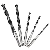 5pcs 1\/4 inch hex shank 4-10mm twist drill bits woodworking